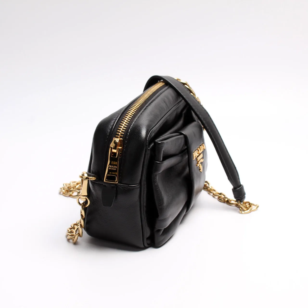 1BH166 Nappa Bow Crossbody Clutch