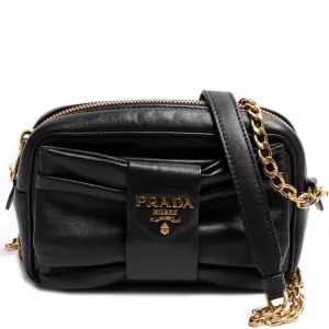 1BH166 Nappa Bow Crossbody Clutch