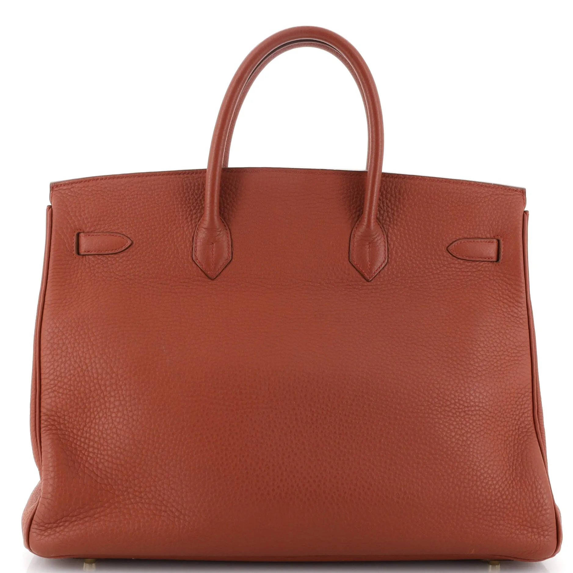 Birkin Handbag Rouge Venetian Clemence with Gold Hardware 40