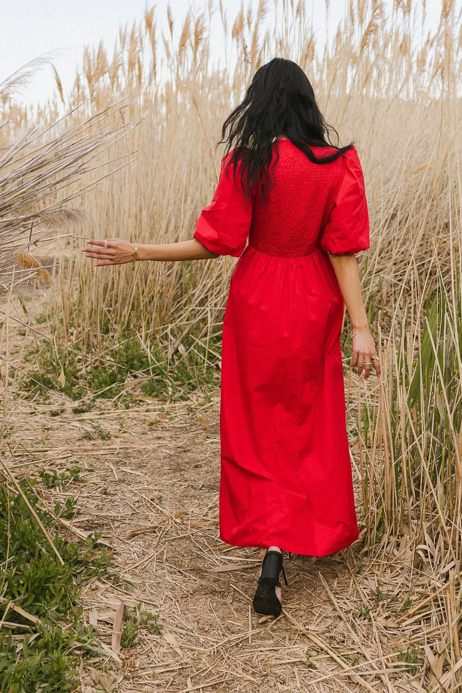 Cassia Corset Dress in Red - FINAL SALE