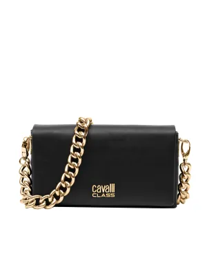 Cavalli Class ROMA Black Envelope Small Clutch Shoulder Bag