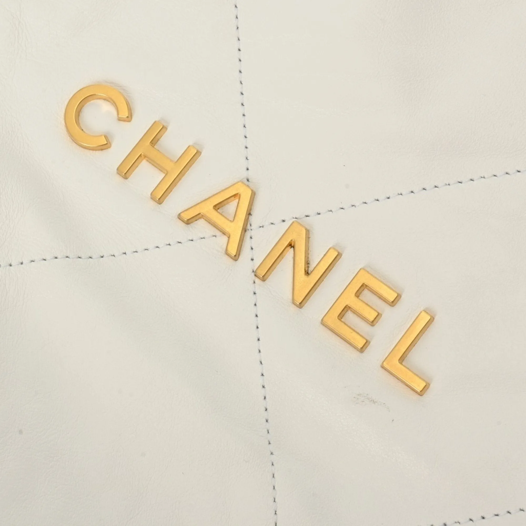 CHANEL Chanel 22 Large Backpack White AS3313 Women's Calfskin Backpack/Daypack
