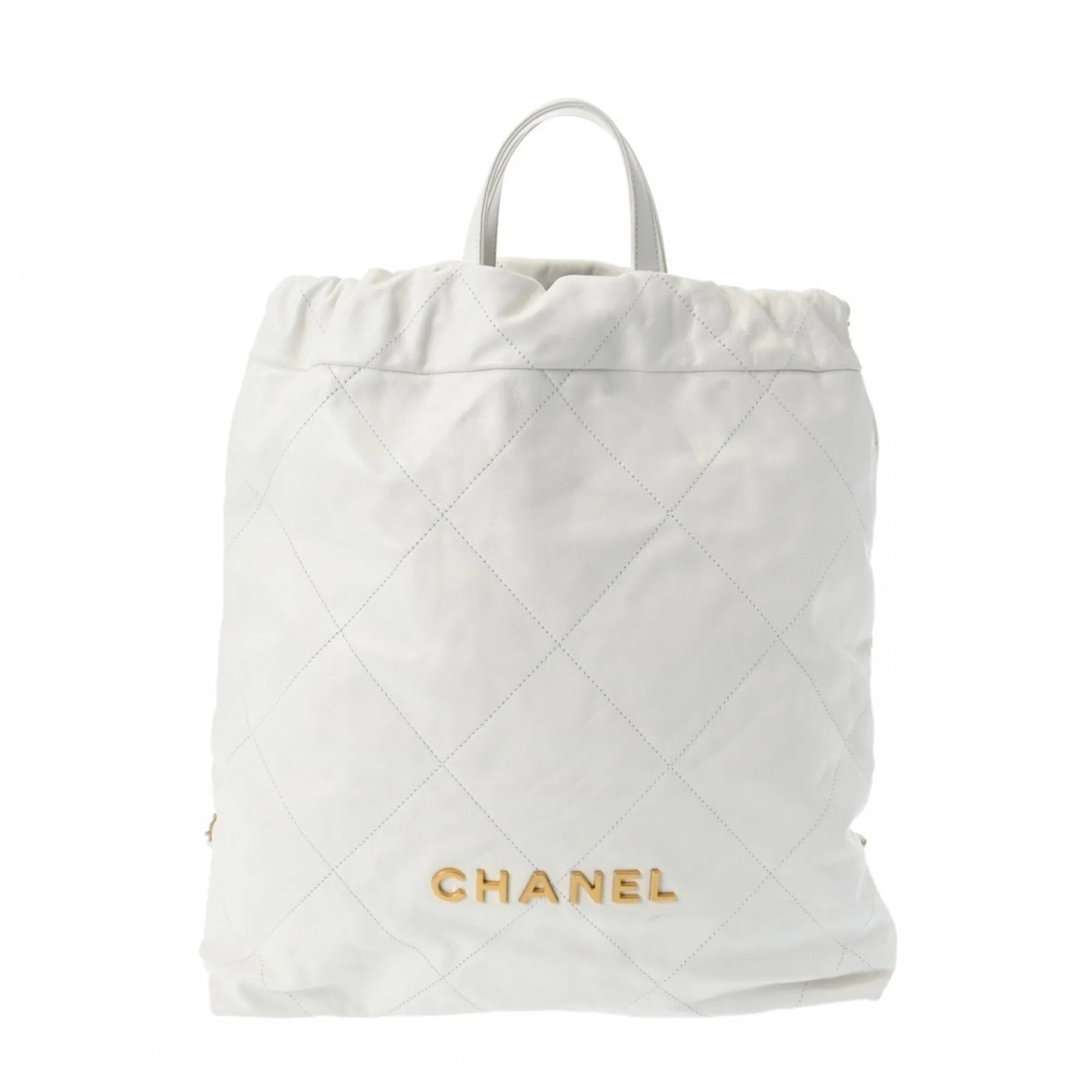 CHANEL Chanel 22 Large Backpack White AS3313 Women's Calfskin Backpack/Daypack