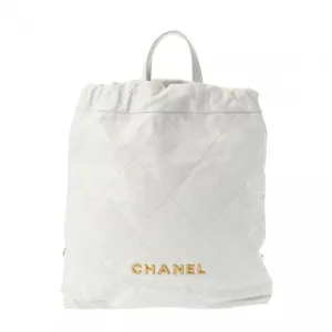 CHANEL Chanel 22 Large Backpack White AS3313 Women's Calfskin Backpack/Daypack