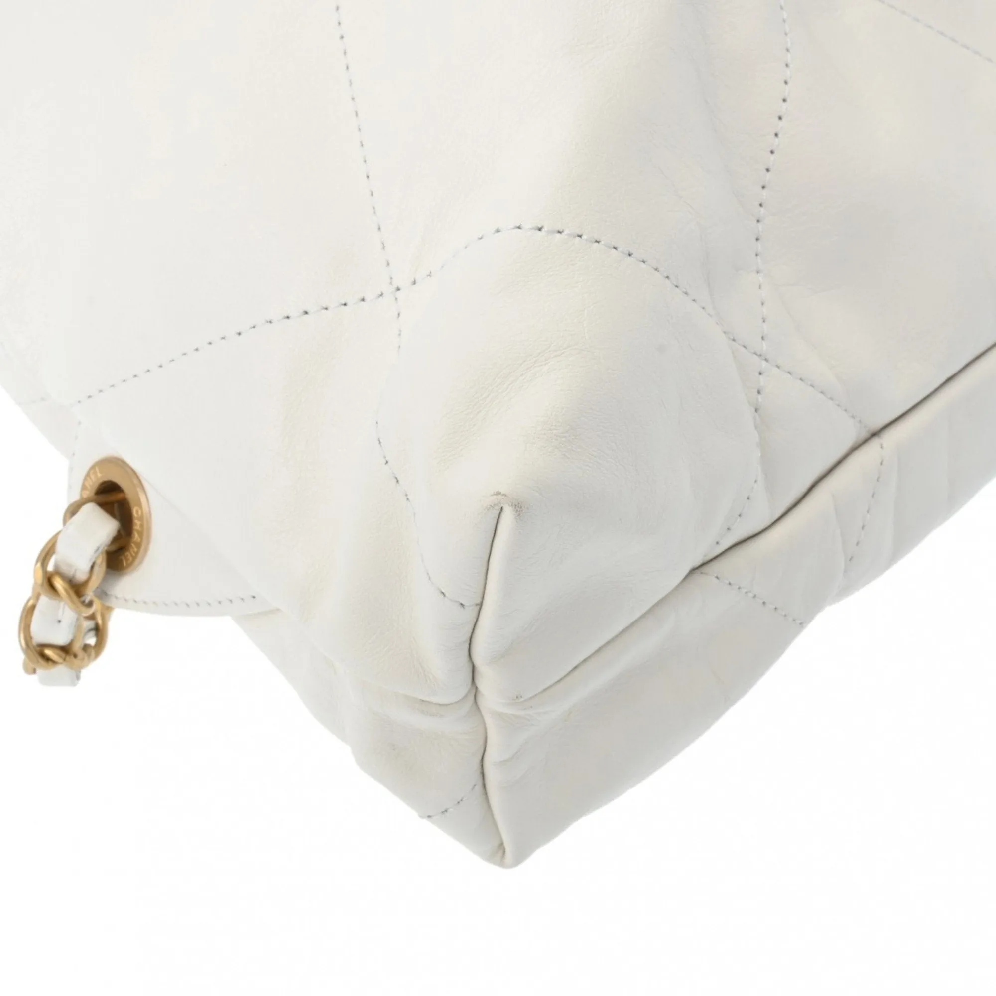 CHANEL Chanel 22 Large Backpack White AS3313 Women's Calfskin Backpack/Daypack