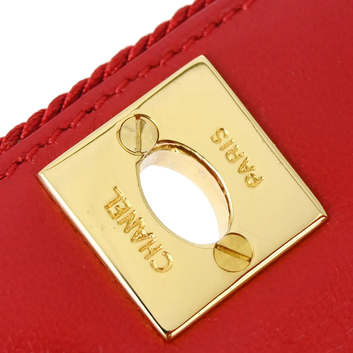 Chanel * Red Silk Rope Woven Mini Handbag