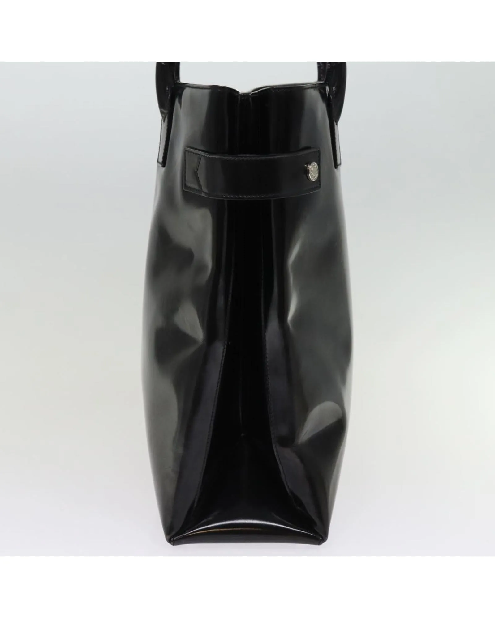 Enamel Black Hand Bag with Unique Charm and Italian Craftsmanship