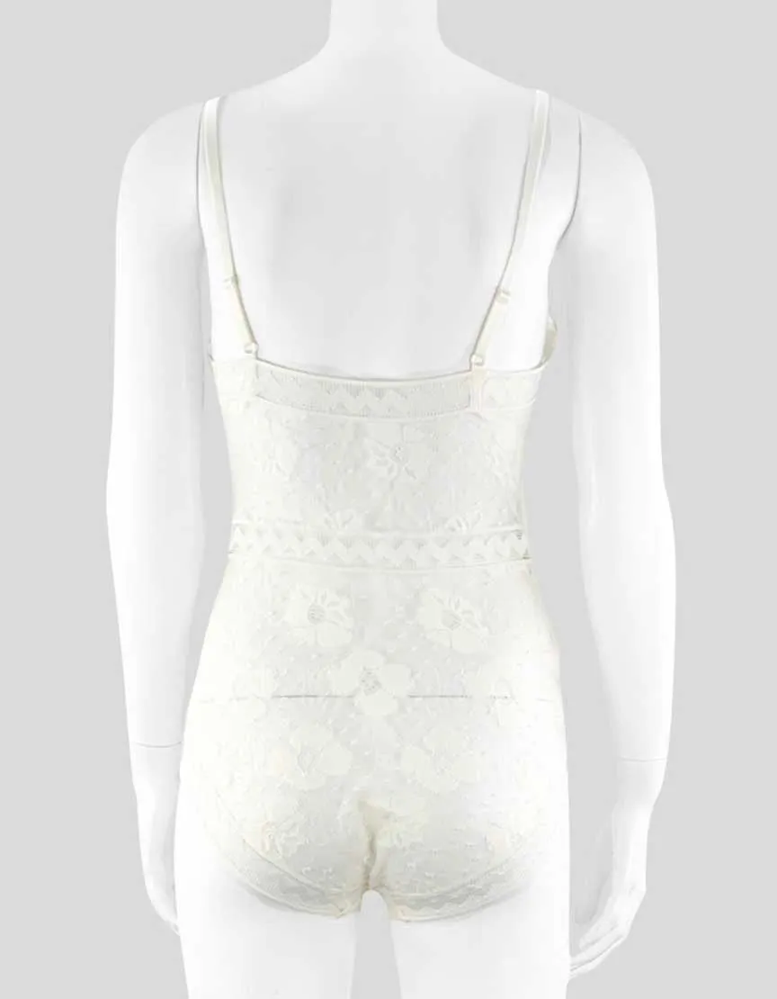 Eres Cypres AneM/Lace Cream Bodysuit Women 10 US