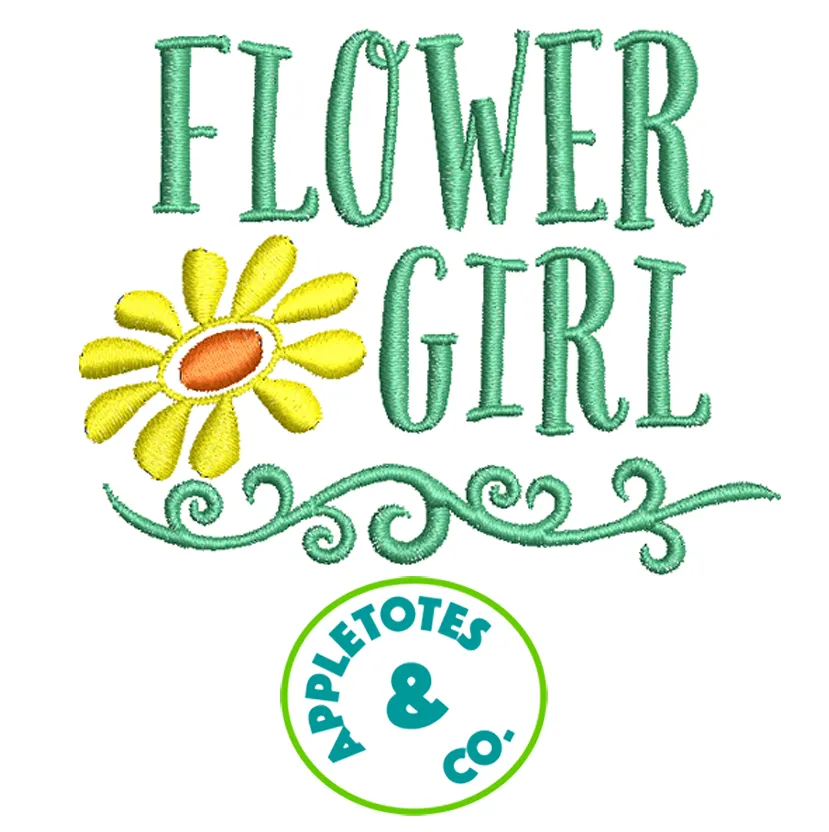 Flower Girl Machine Embroidery File for 18" Dolls