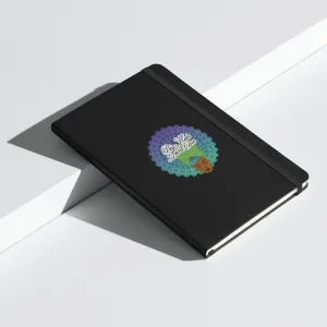 Hardcover bound notebook with Mandala Hair Artwork | Big Hair Don't Care | a beautiful woman depicted with a mandala in her hair