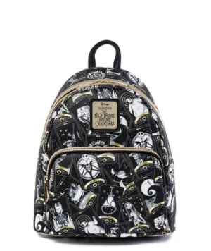 Loungefly Disney Nightmare Before Christmas Tarot Card AOP Mini Backpack