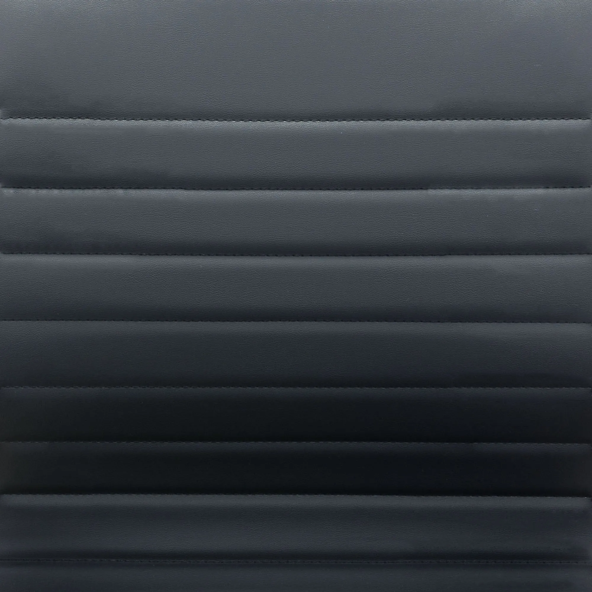 Modern Black Office Chair with Unique Ribbed Back