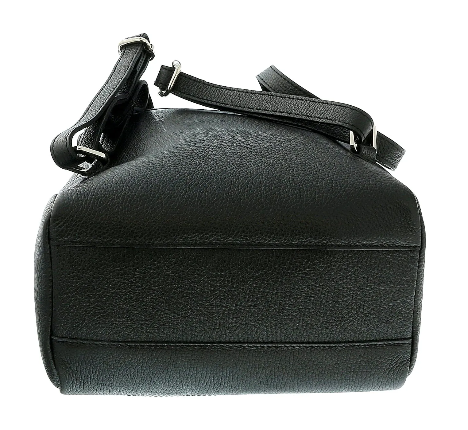 Pierre Cardin Black Leather Classic Medium Fashion Backpack