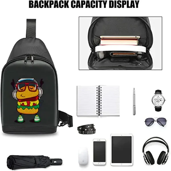 Premium Bluetooth Crossbody Bag with LED Display - Stay Connected, Stay Trendy