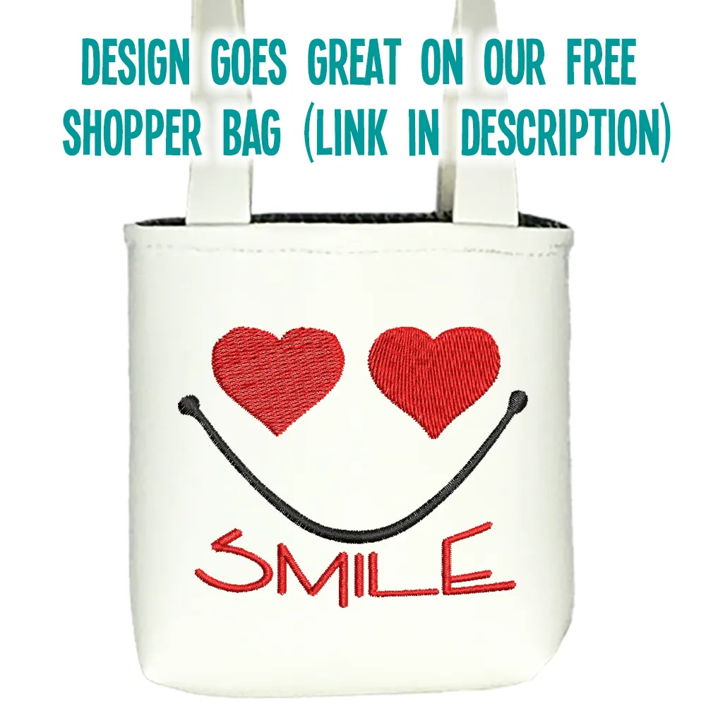 Smile Machine Embroidery File for 18" Dolls