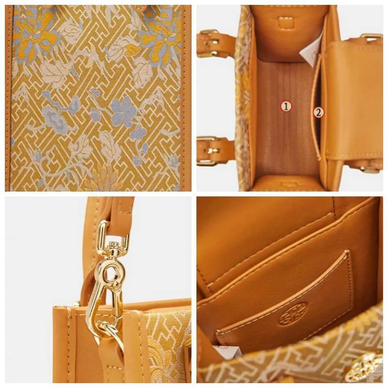 Song Brocade Mulberry Silk Retro Shoulder Handbag