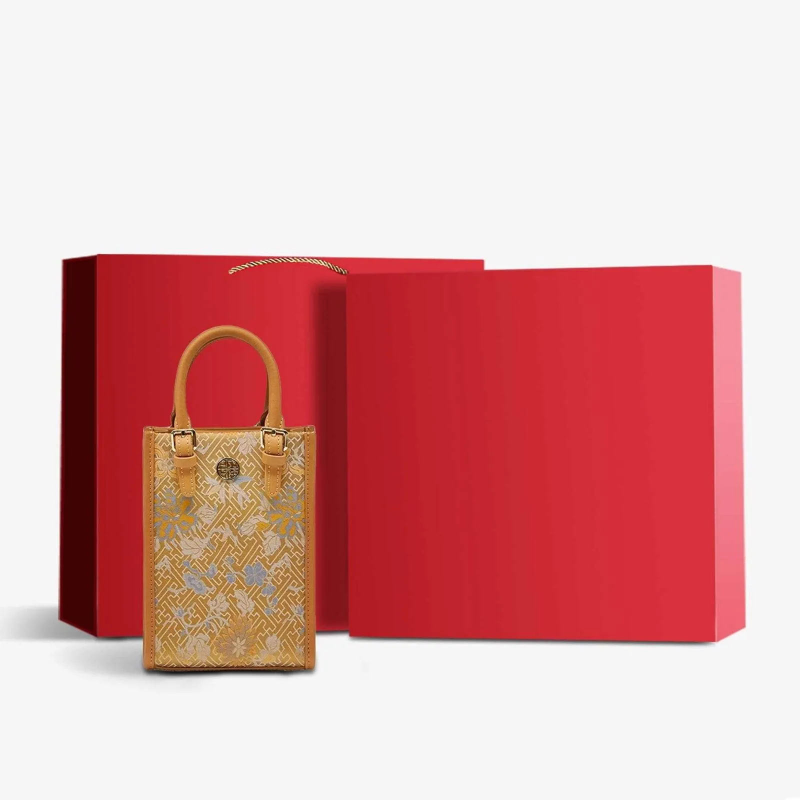 Song Brocade Mulberry Silk Retro Shoulder Handbag