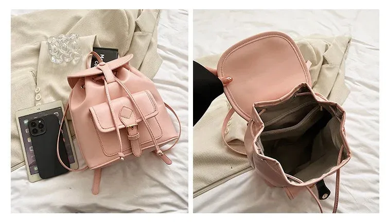 UAKISS  -  Brand Back Pack Small PU Leather Backpack Women School Bags For Teenagers Girls Luxury Backpacks  new Daypack bagpack pink