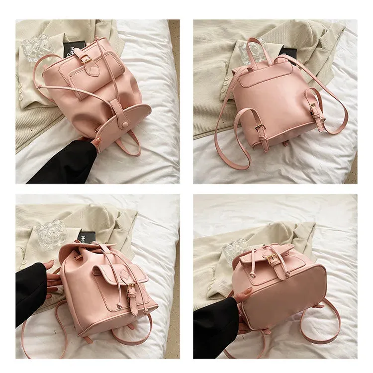 UAKISS  -  Brand Back Pack Small PU Leather Backpack Women School Bags For Teenagers Girls Luxury Backpacks  new Daypack bagpack pink