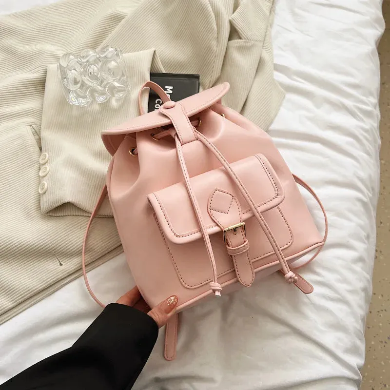 UAKISS  -  Brand Back Pack Small PU Leather Backpack Women School Bags For Teenagers Girls Luxury Backpacks  new Daypack bagpack pink