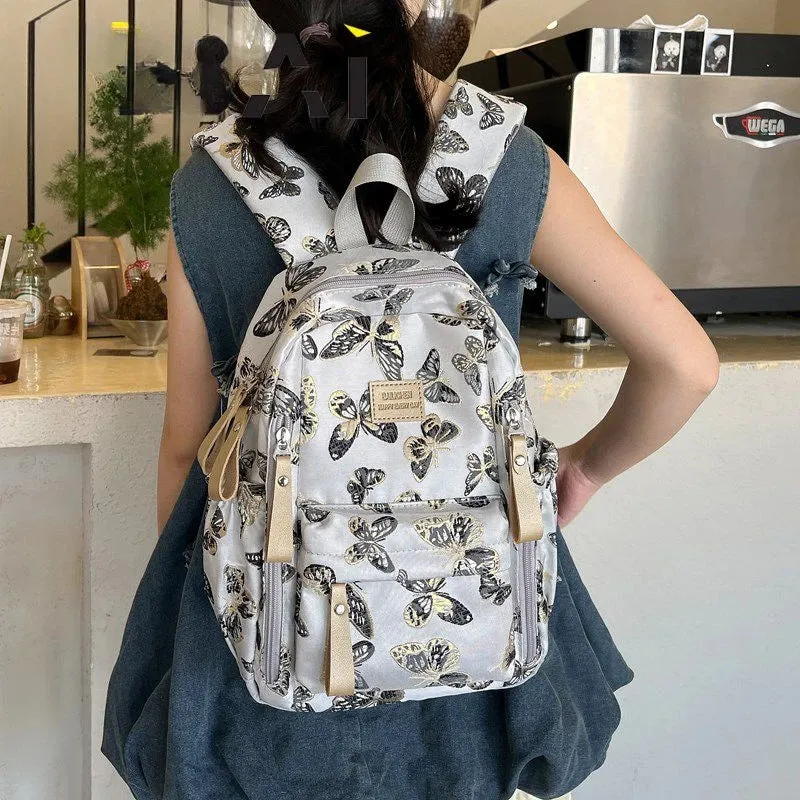 UAKISS  -  Butterfly Print Backpacks for Ladies High Capacity Fashion Design Womens Backpack College Style Casual Versatile Female Bag