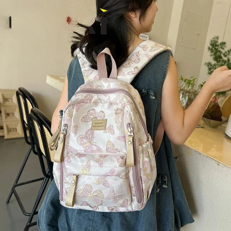 UAKISS  -  Butterfly Print Backpacks for Ladies High Capacity Fashion Design Womens Backpack College Style Casual Versatile Female Bag
