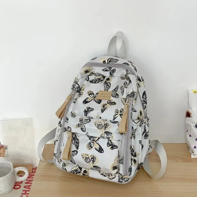 UAKISS  -  Butterfly Print Backpacks for Ladies High Capacity Fashion Design Womens Backpack College Style Casual Versatile Female Bag