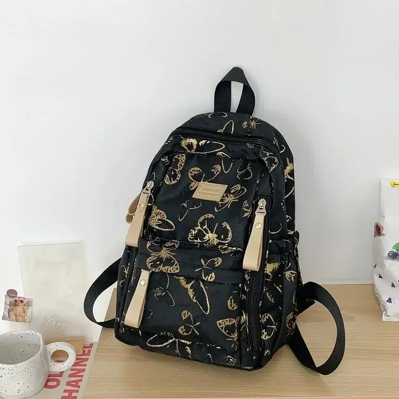UAKISS  -  Butterfly Print Backpacks for Ladies High Capacity Fashion Design Womens Backpack College Style Casual Versatile Female Bag