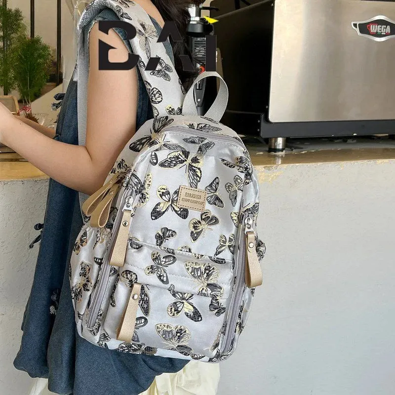 UAKISS  -  Butterfly Print Backpacks for Ladies High Capacity Fashion Design Womens Backpack College Style Casual Versatile Female Bag
