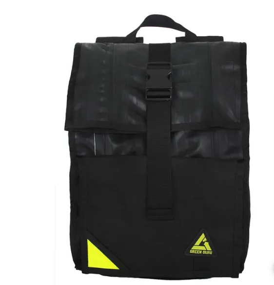 Upcycled Backpack- USA made from Upcycled inner tubes & street sign scraps - Save Landfill Space!