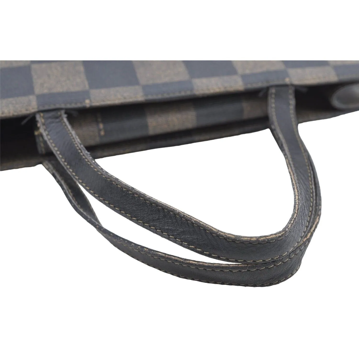 Vintage, Fendi, Roma 1925, checkerboard print in shades of brown coated canvas & brown leather, cross body, tote, or back pack
